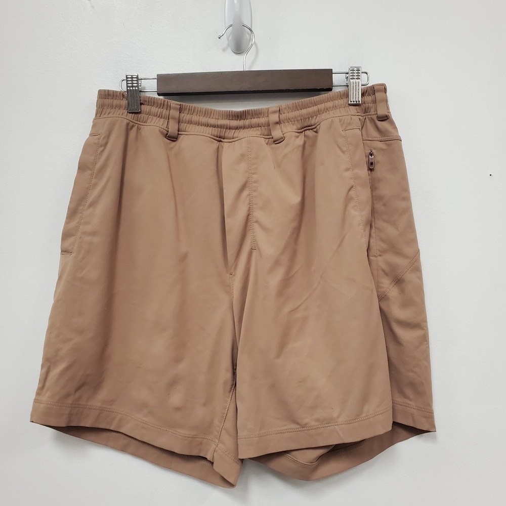 Birddogs Mens Elastic Waist Lined Pull On Shorts Size XXL Brown Athletic 6.5 In